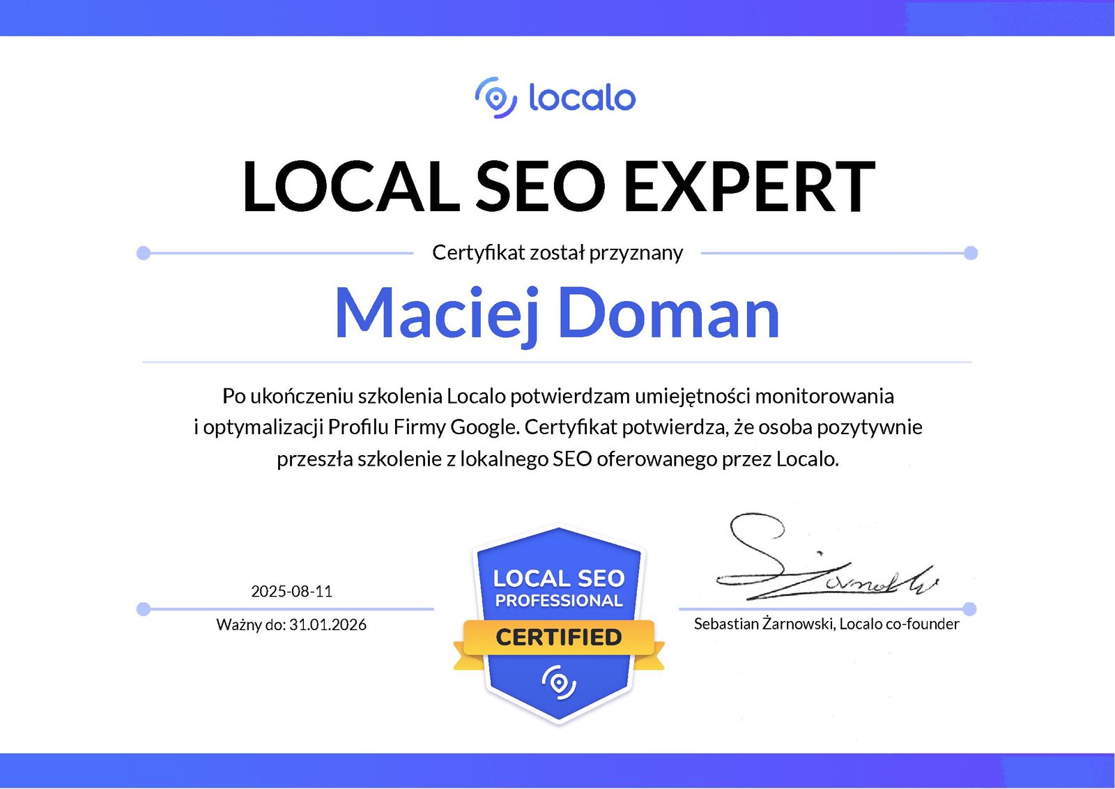 Specjalista od pozycjonowania wizytówek Google Moja Firma UK